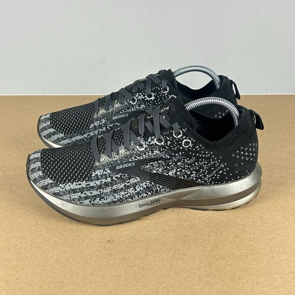 Brooks Levitate 3 Athletic Running Shoes Womens 7.5 Black Gray Low Top Lace Up - Picture 1 of 10
